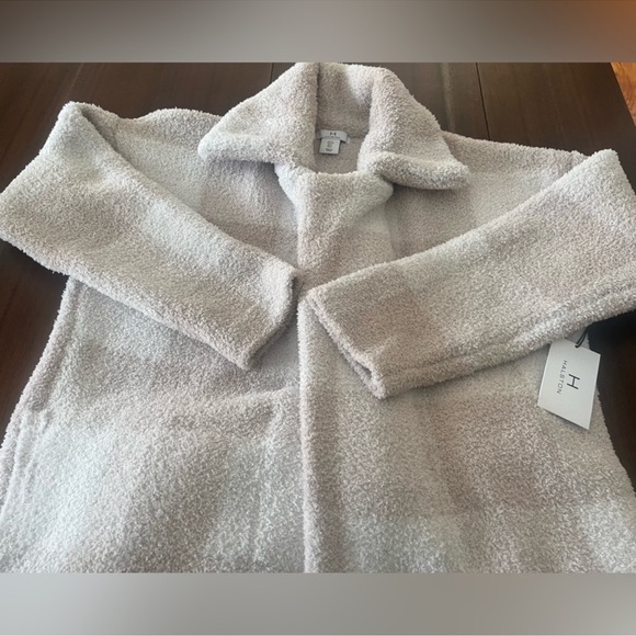 🎉LAST CHANCE🎉H HALSTON Buffalo Check Collar Cardigan With Pockets - Picture 6 of 11